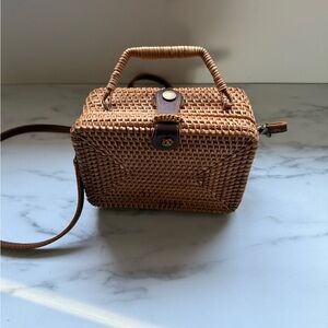 Woven Tan Handbag